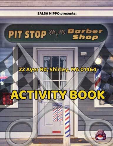 16 Pit Stop Barber Shop Activity Book - SalsaHippo