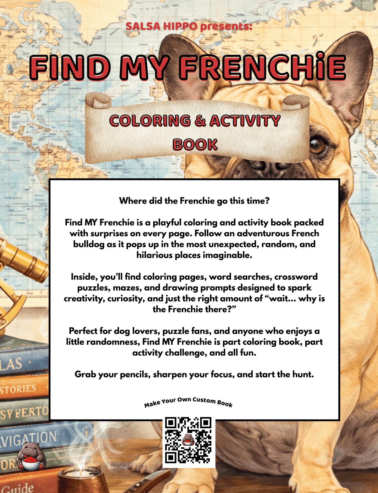 Find My Frenchie Coloring and Activity Book - SalsaHippo