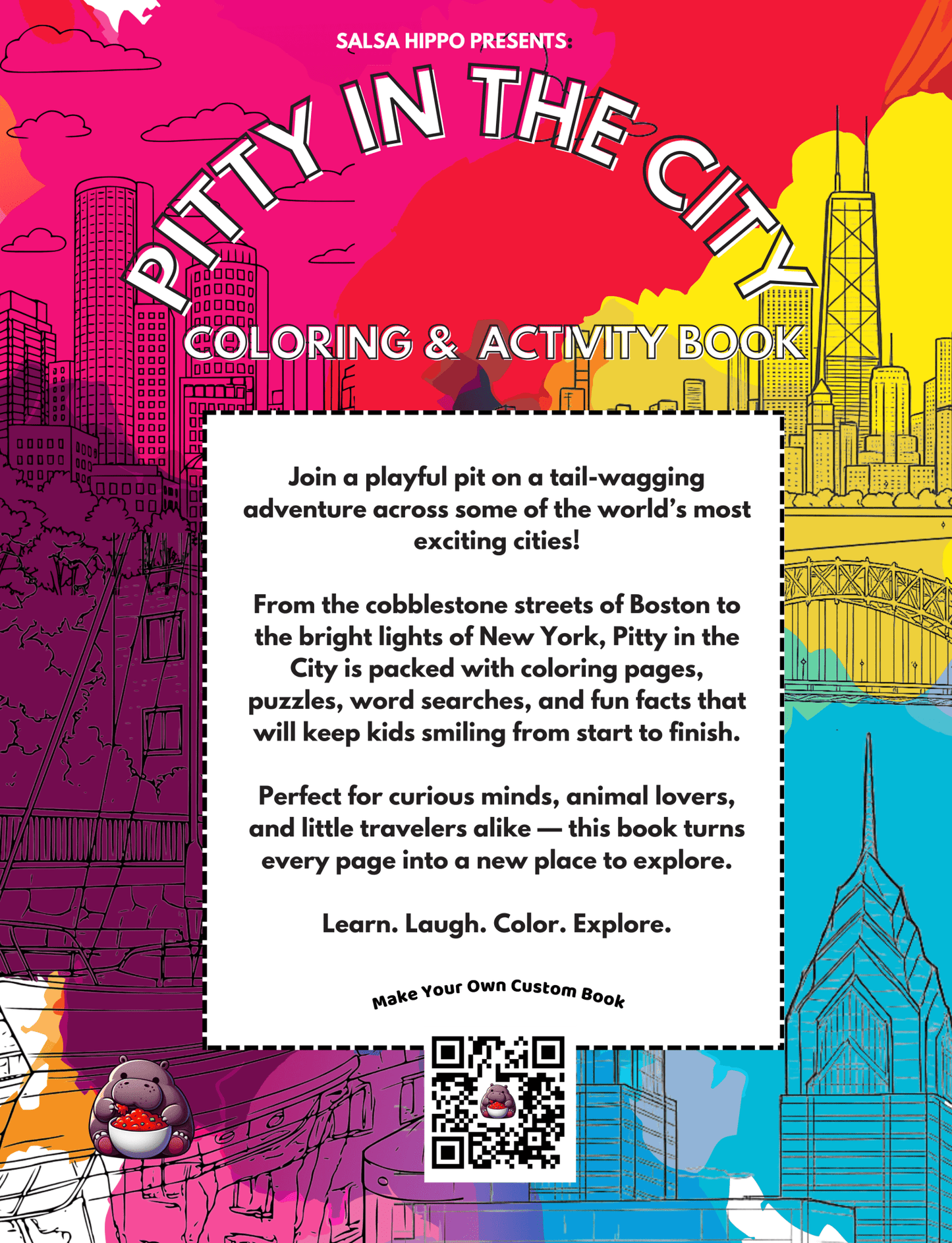 Pitty in the City Coloring and Activity Book - SalsaHippo