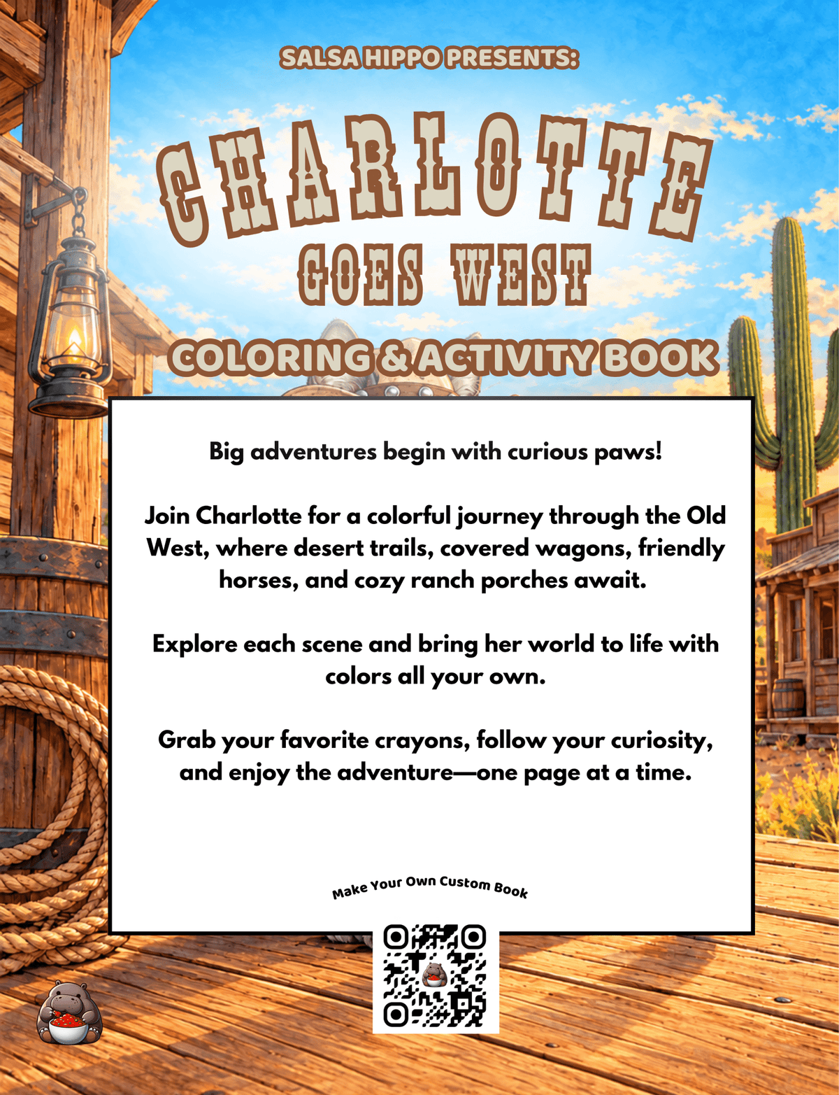 Charlotte Goes West - Coloring and Activity Book - SalsaHippo