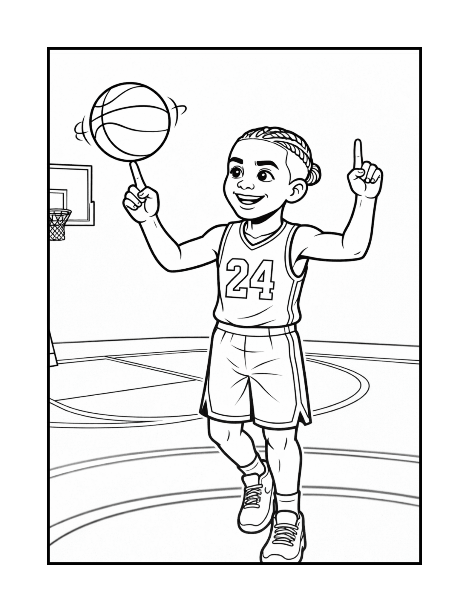 Court Vision King (Inspired by J3) Coloring and Activity Book - SalsaHippo