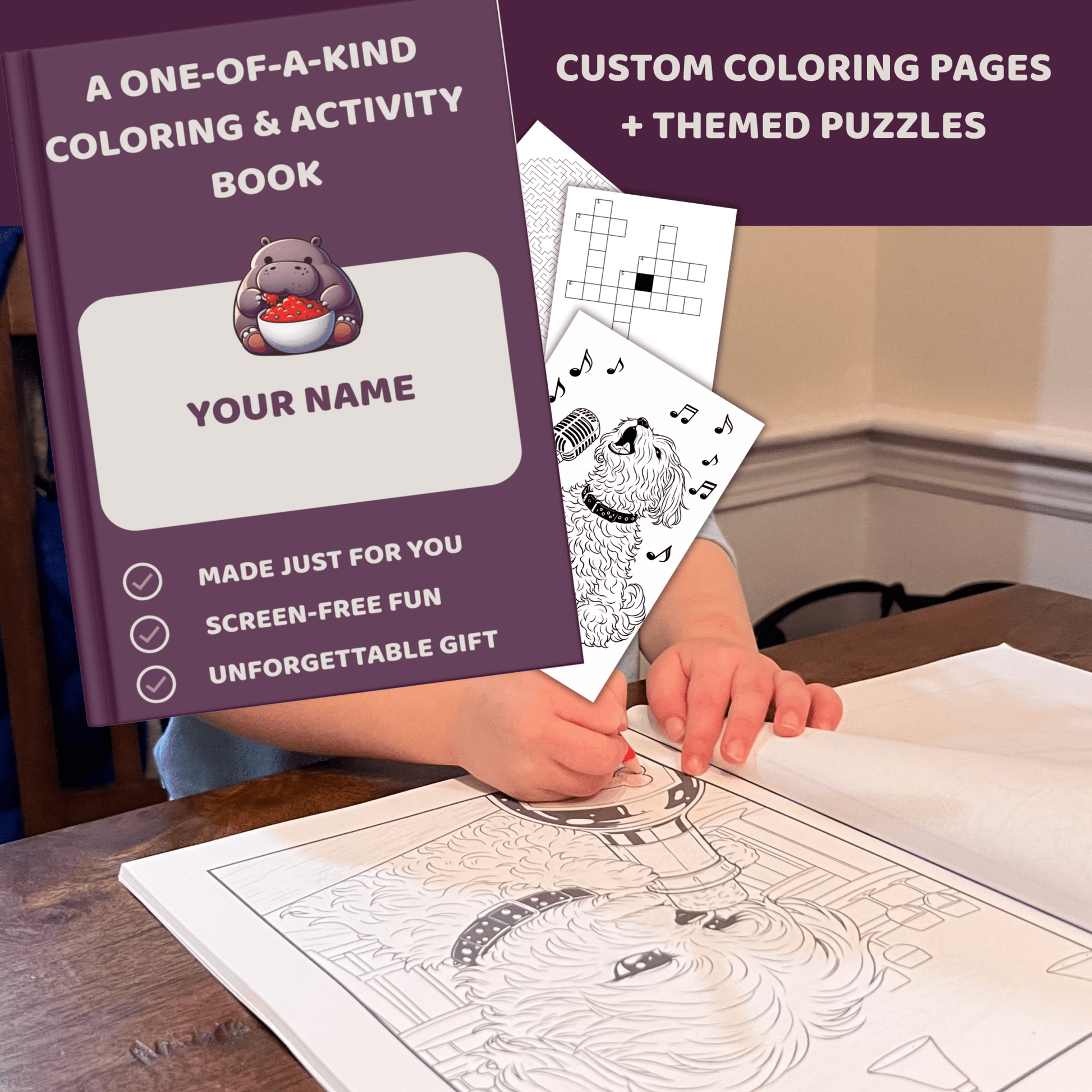 Custom SalsaHippo Coloring and Activity Book - SalsaHippo