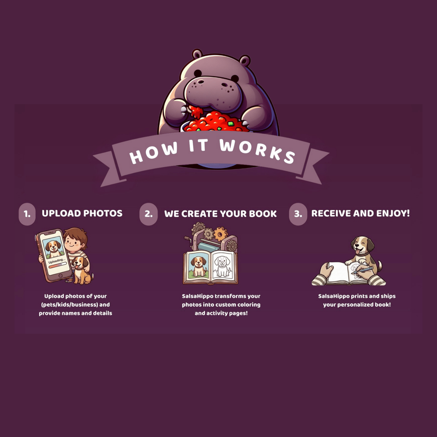 Custom SalsaHippo Coloring and Activity Book - SalsaHippo