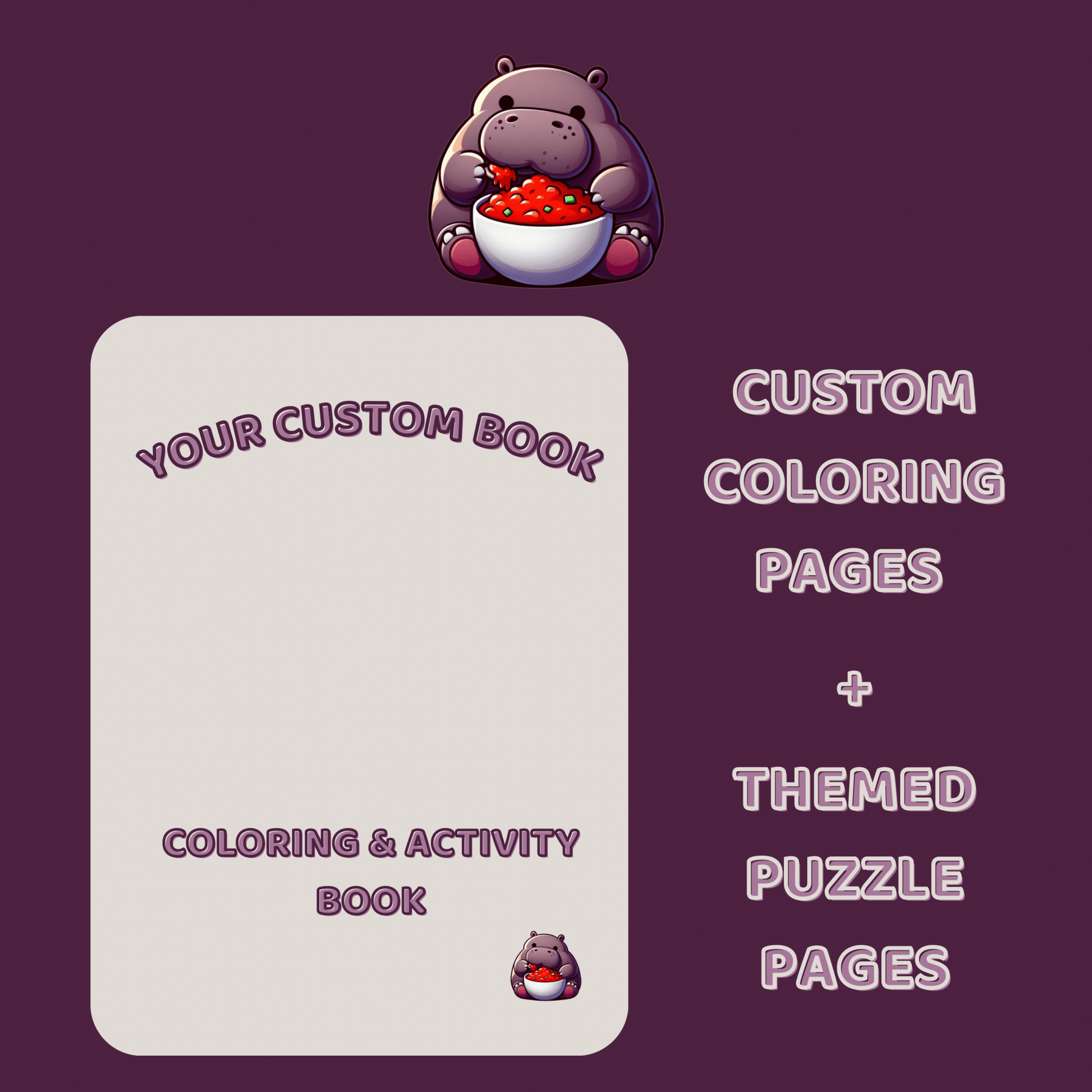 Custom SalsaHippo Coloring and Activity Book - SalsaHippo