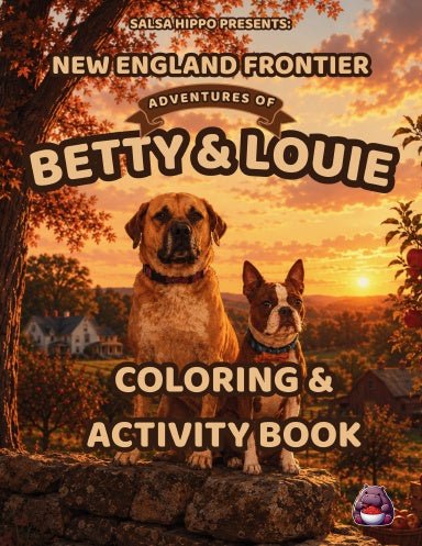 New England Frontier: Adventures of Betty and Louie Coloring and Activity Book - SalsaHippo