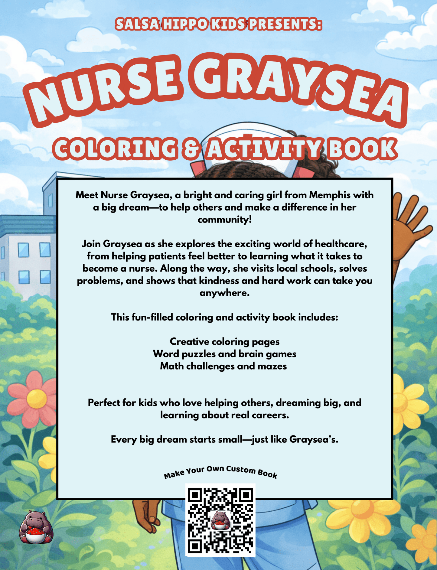 Nurse Graysea Coloring and Activity Book - SalsaHippo