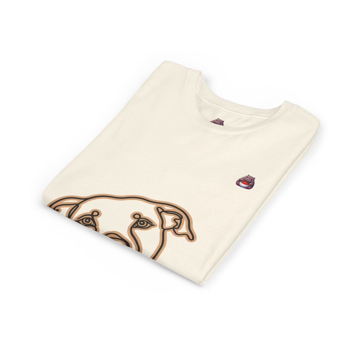 PITTY IN THE CITY Youth Tee — Minimal Line Art Dog Face Print - SalsaHippo