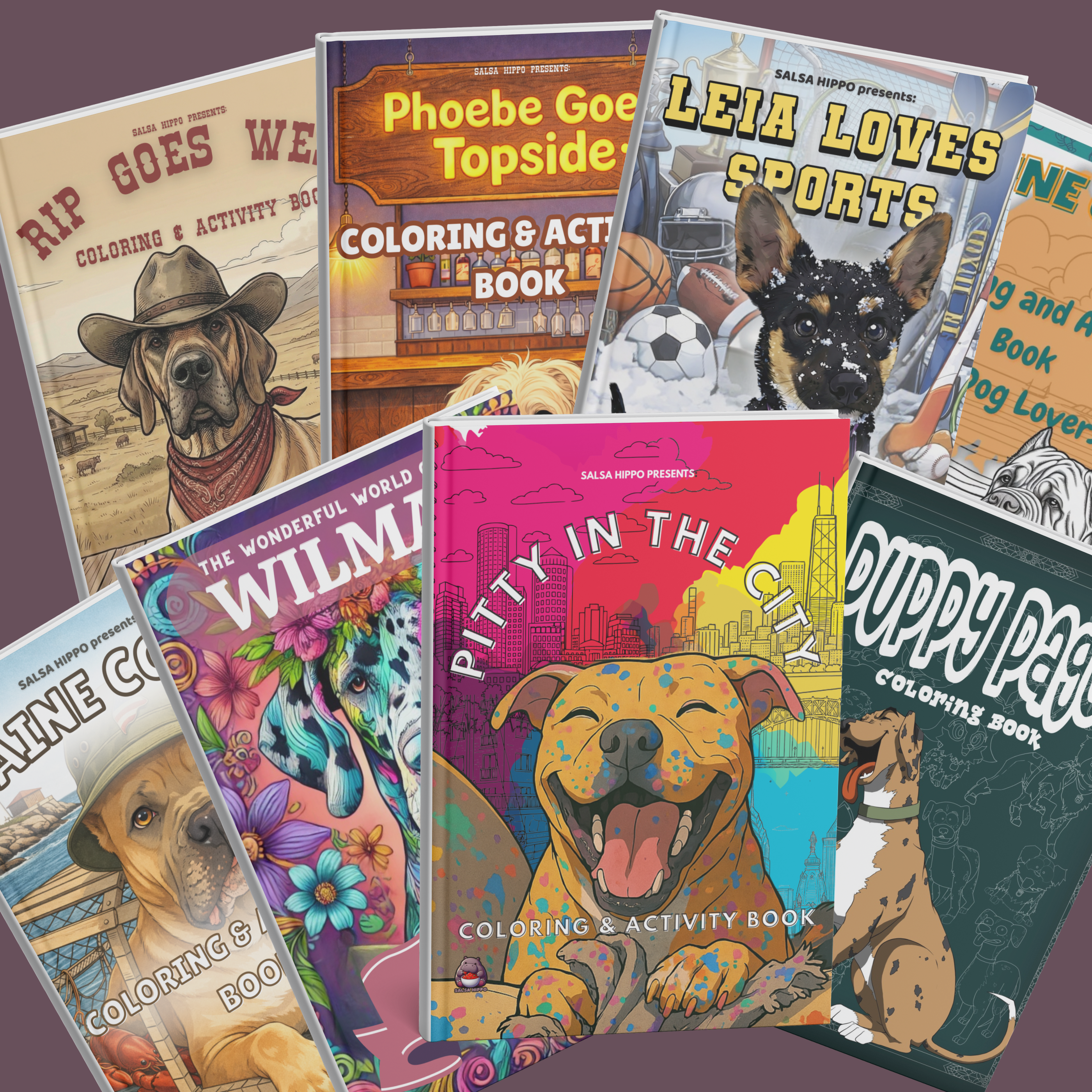 Graphic with various SalsaHippo book covers. 