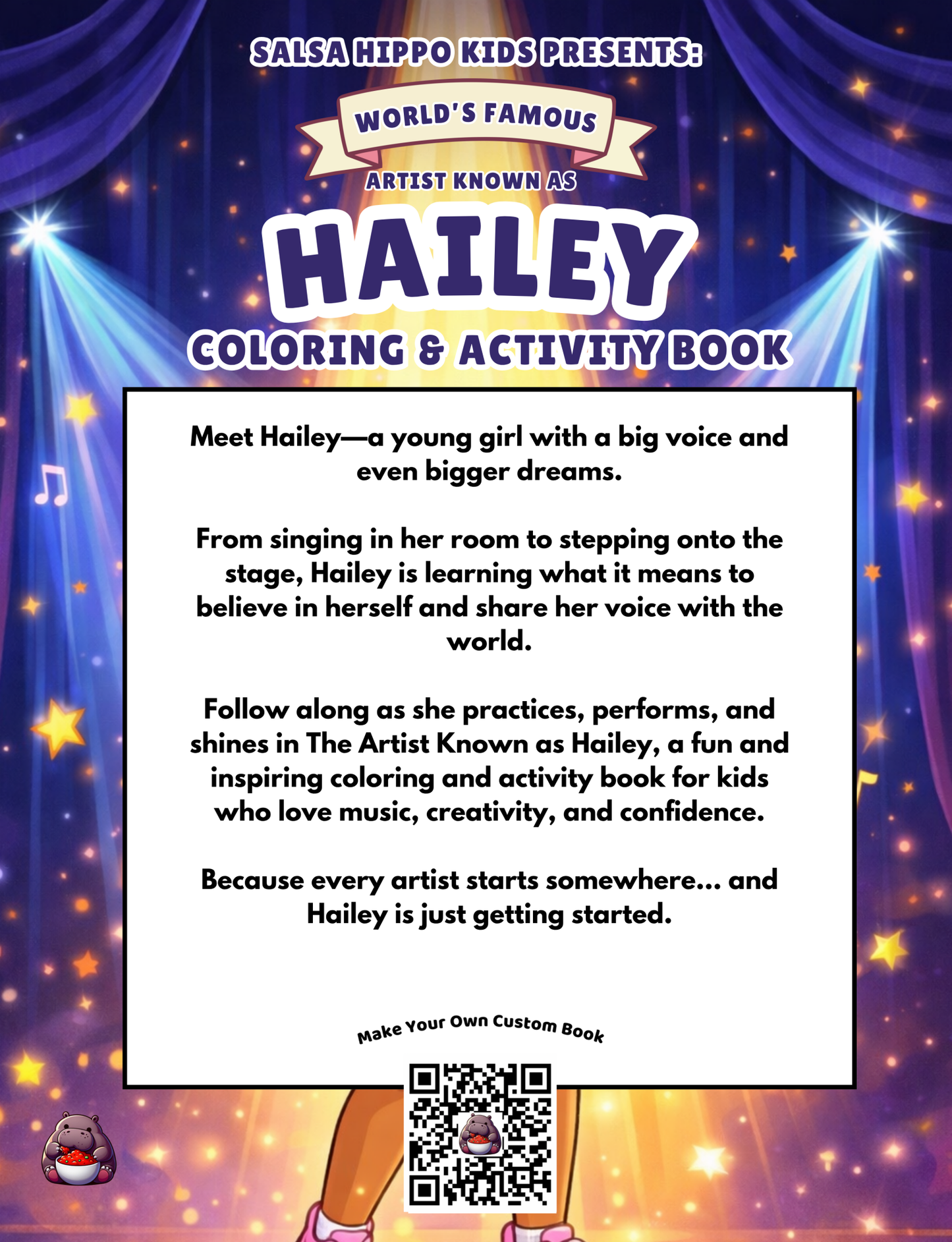 Hailey Book The Artist Known As Hailey - Coloring and Activity Book – SalsaHippo