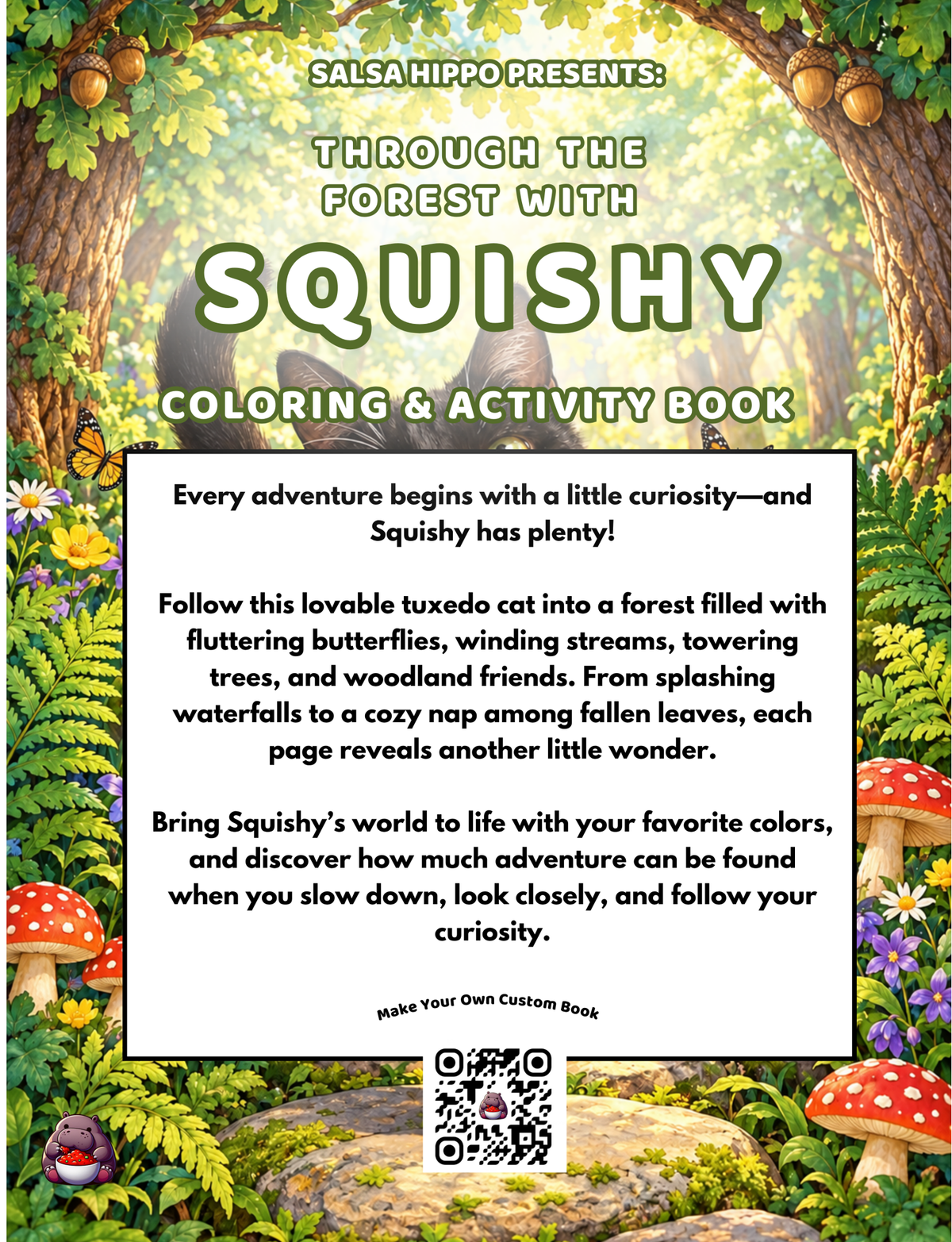 Through the Forest with Squishy - Coloring and Activity Book - SalsaHippo