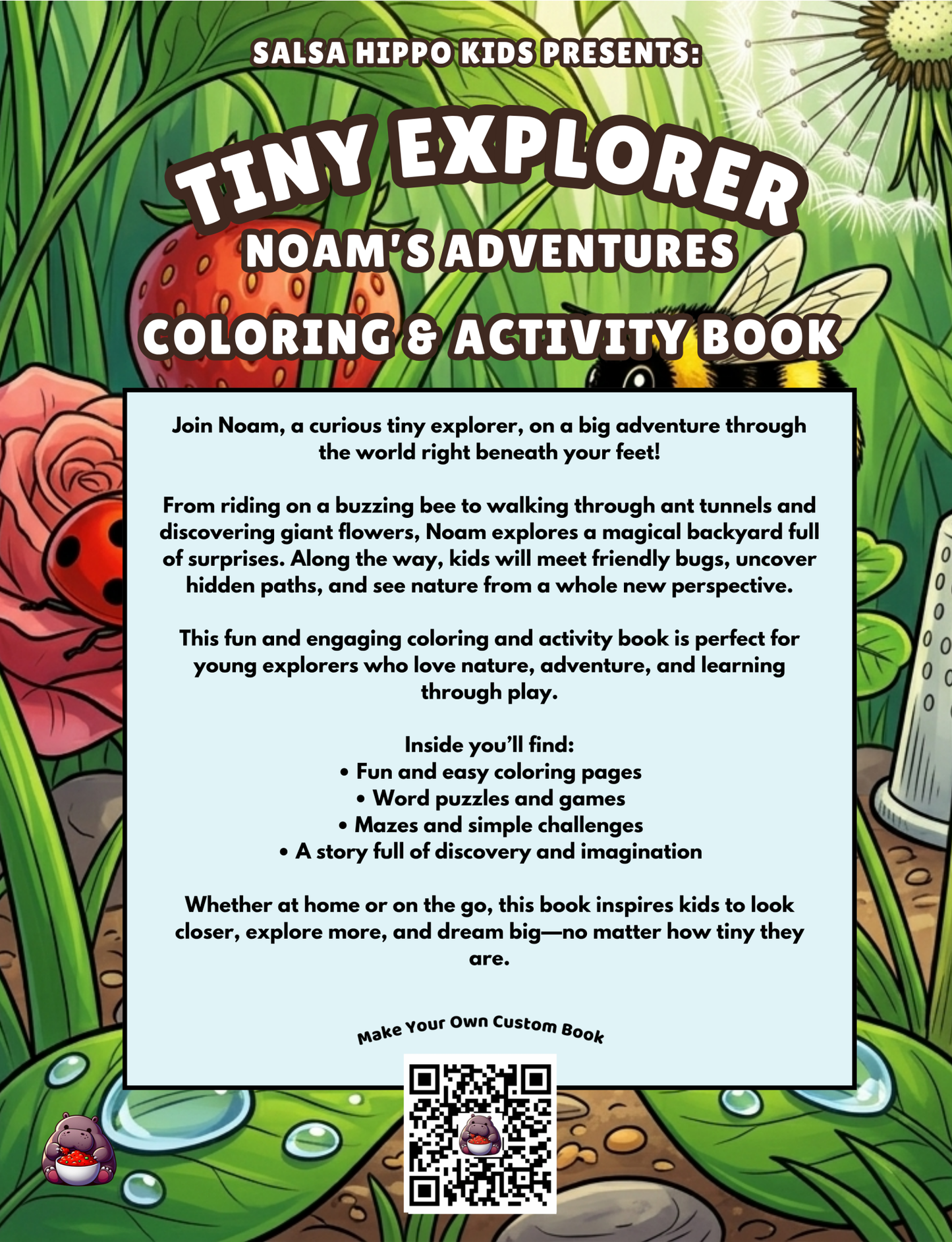 Tiny Explorer - Noam’s Adventure Coloring and Activity Book - SalsaHippo