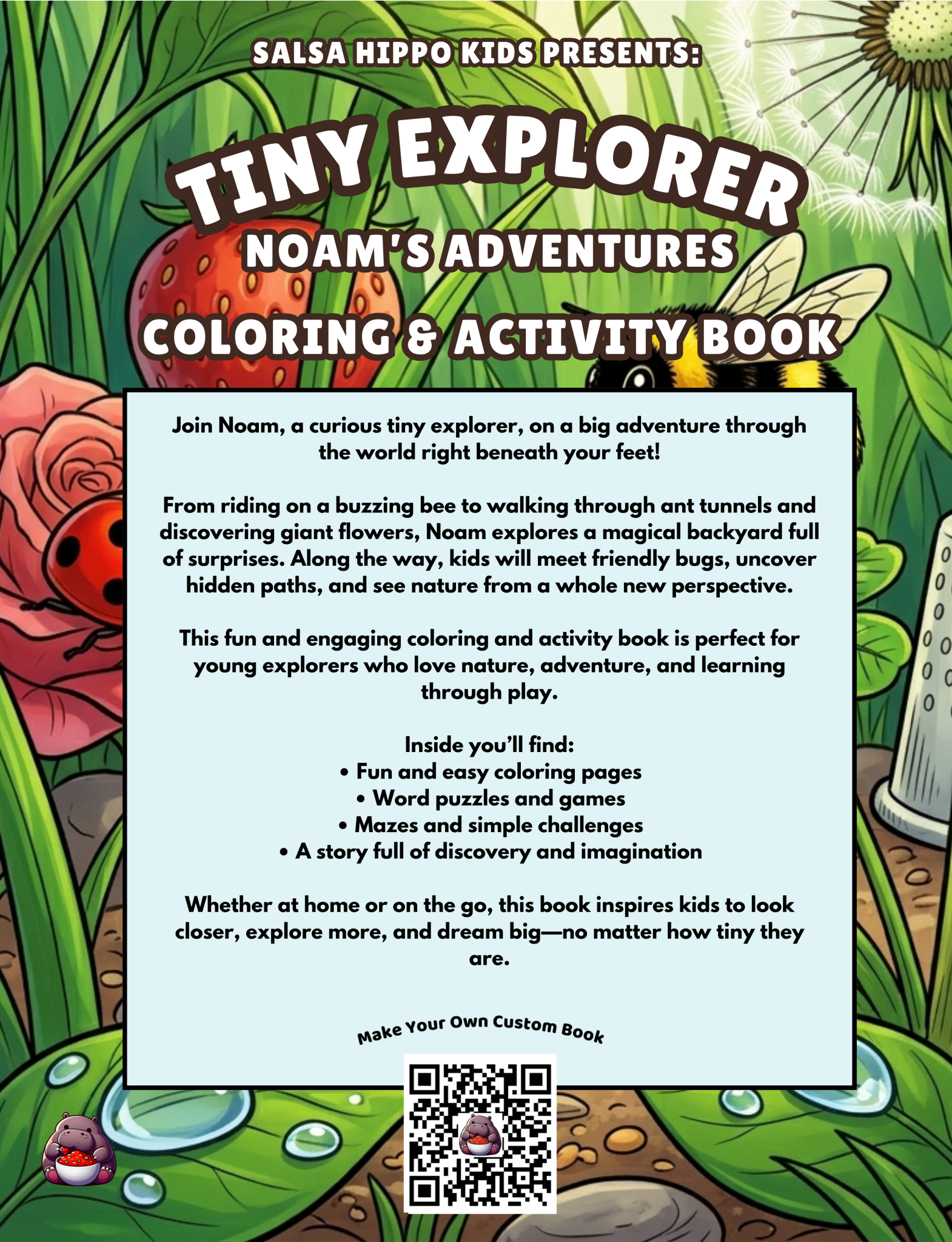 Tiny Explorer - Noam’s Adventure Coloring and Activity Book - SalsaHippo
